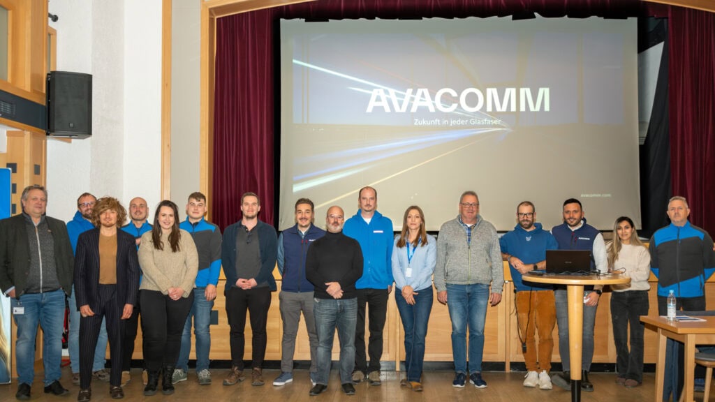AVACOMM-Team am Info Abend im Hefter Saal in Grassau.